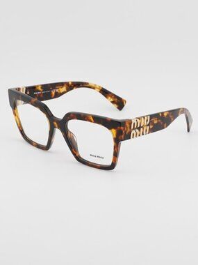 Miu Miu MU04UV VAU1O1 Eyeglasses Honey Havana 52mm Square Frame